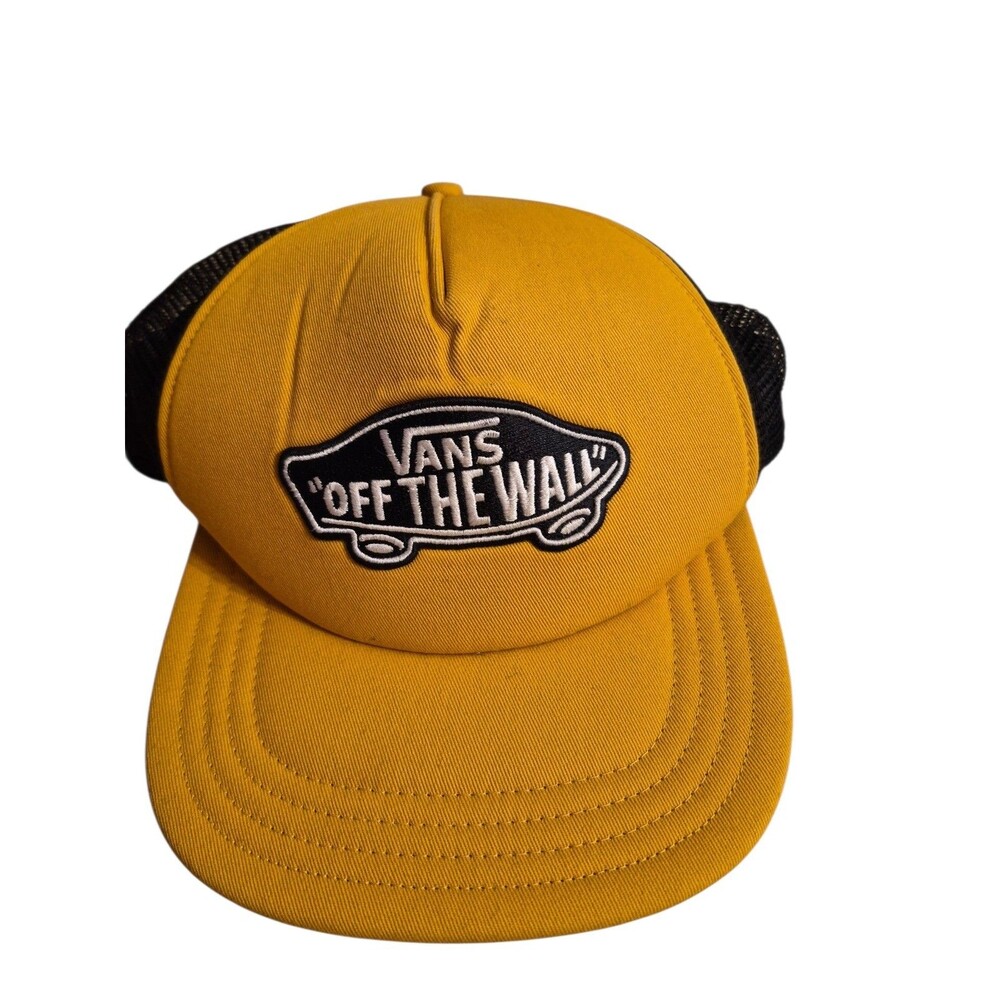 Vans Off The Wall Classic Mesh Trucker Hat One Size Golden Glow Yellow